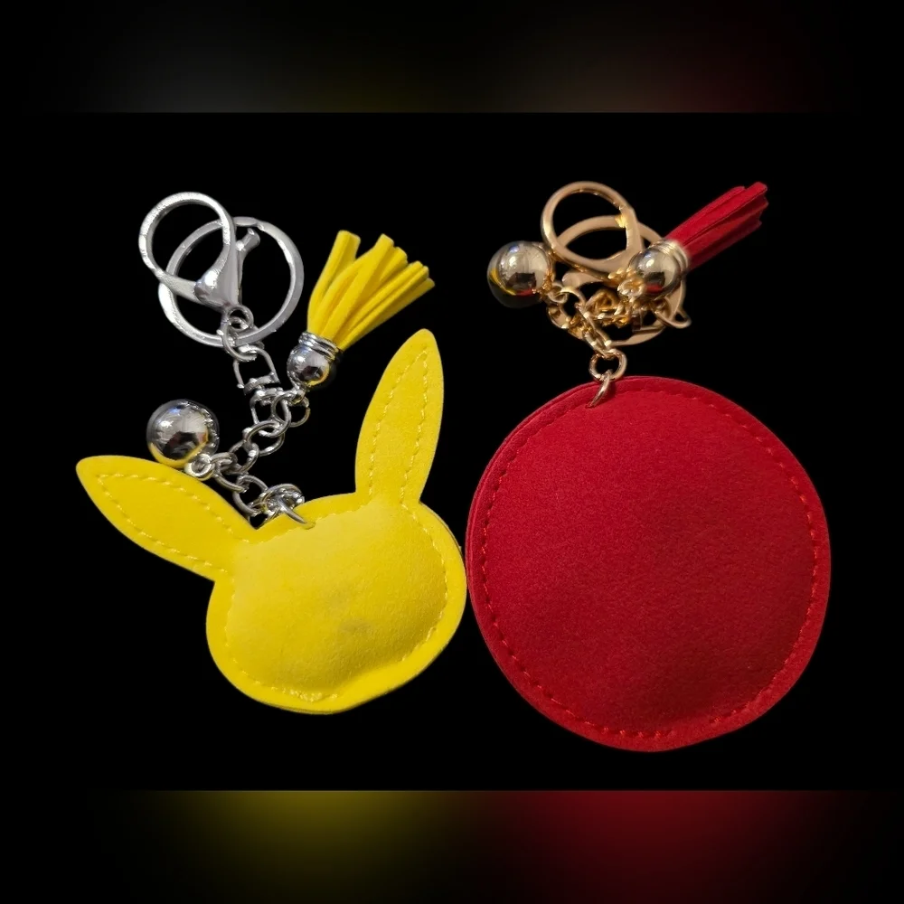 Yellow and Red Pikachu and Poké Ball Bag Charm Keychain Set